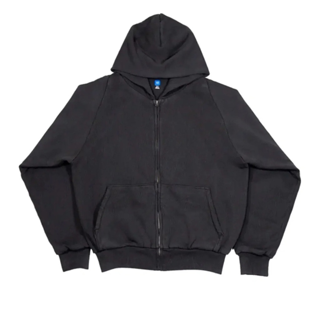 Yeezy Gap Balenciaga Zip Up Hoodie Black H14B – Size Large (NEW / SEALED BAG)